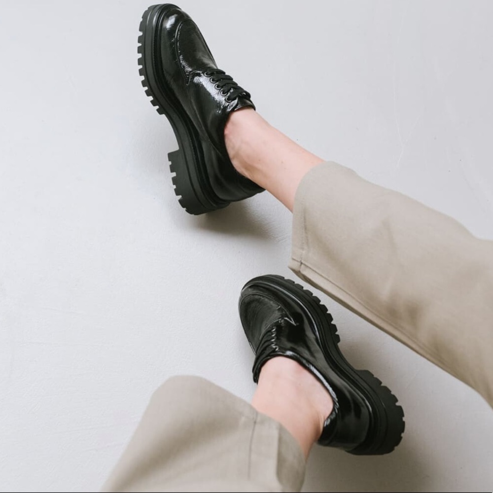 Jonak Paris Patent Toothed Loafers